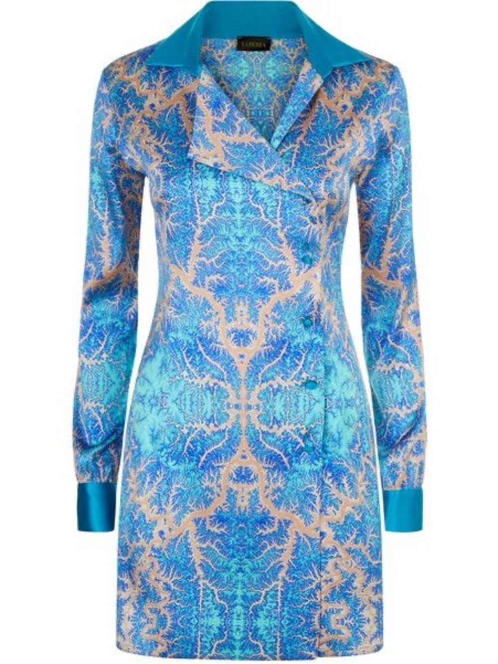 Rare La Perla RTW Made In 🇮🇹 Fjords Dress / Jacket, Turquosie and Blush
